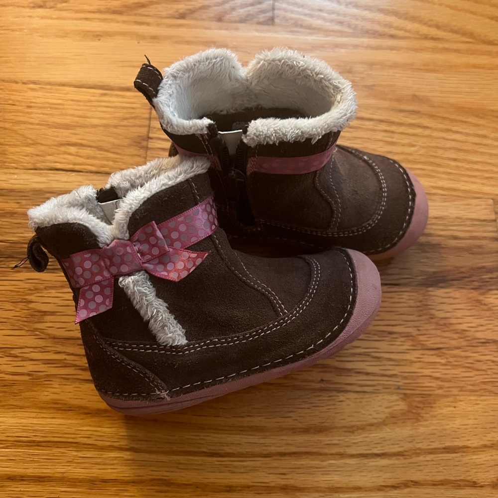 Stride Rite Toddler Boots - Brown and Pink
